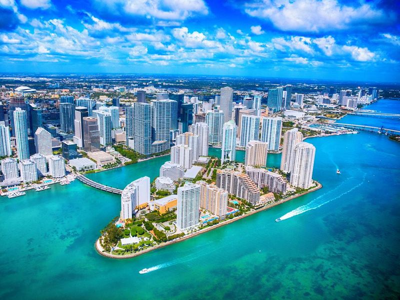 Aerial view of Downtown Miami Florida
