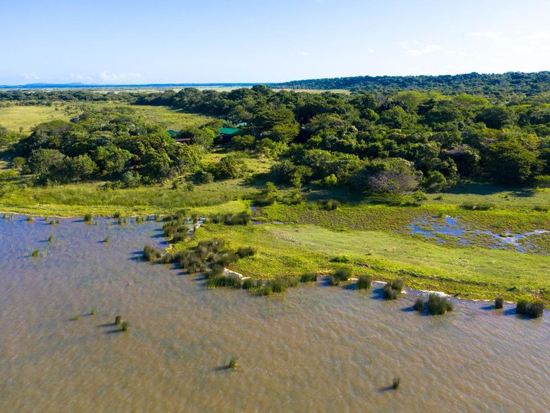 Aerial view of iSimangaliso Wetland Park, Saint Lucia, South Africa