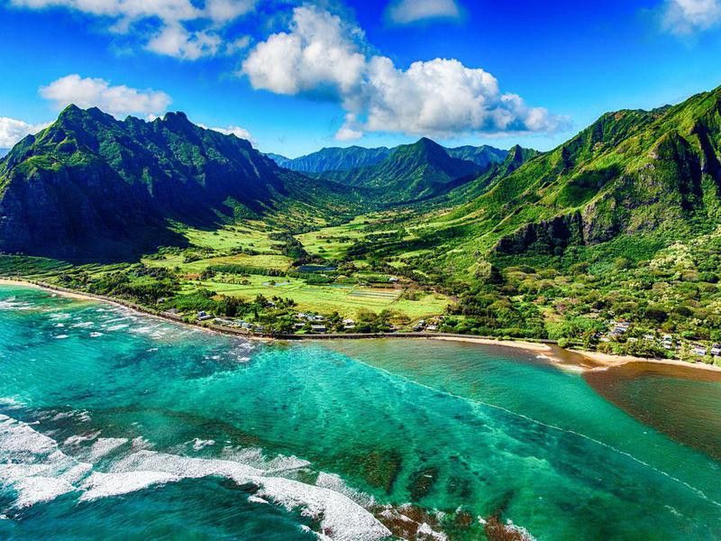 Aerial view of Oahu, Hawaii