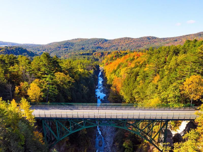 Aerial view of Quechee Gorge, Vermont