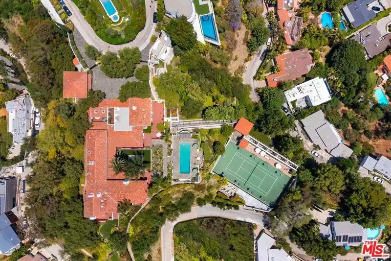 Aerial view of Rock Hudson's house