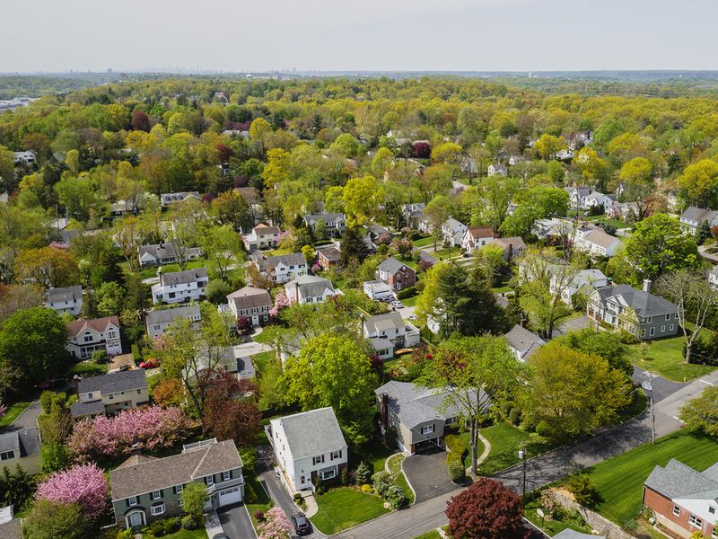 Aerial view of Scarsdale city, New York State