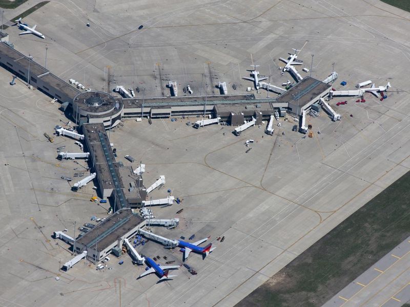 Aerial view of terminal Pittsburgh International