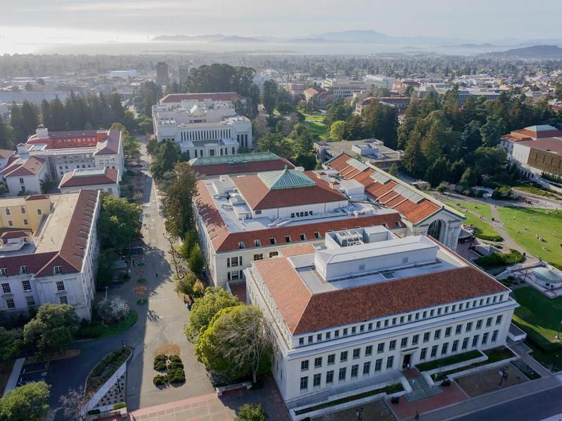 Aerial View of UC Berkeley Campus Buildings