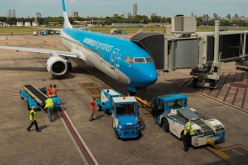 Aerolineas Argentinas Airplane at Buenos Aires airport