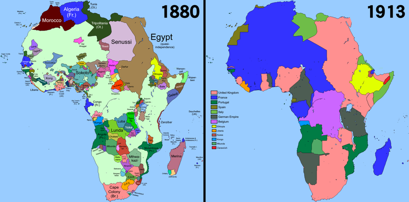 African colonization 1880 vs. 1913