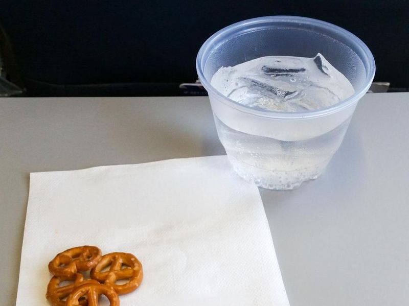 Airline Snacks (Pretzels) & Beverage