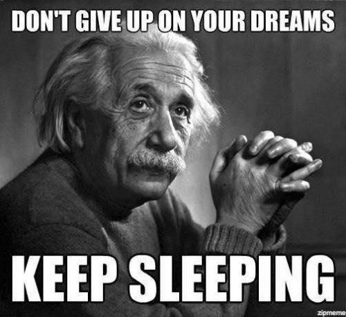 Albert Einstein sleep meme