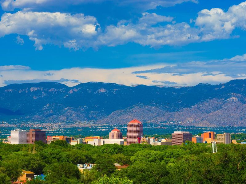 Albuquerque skyline in New Mexico