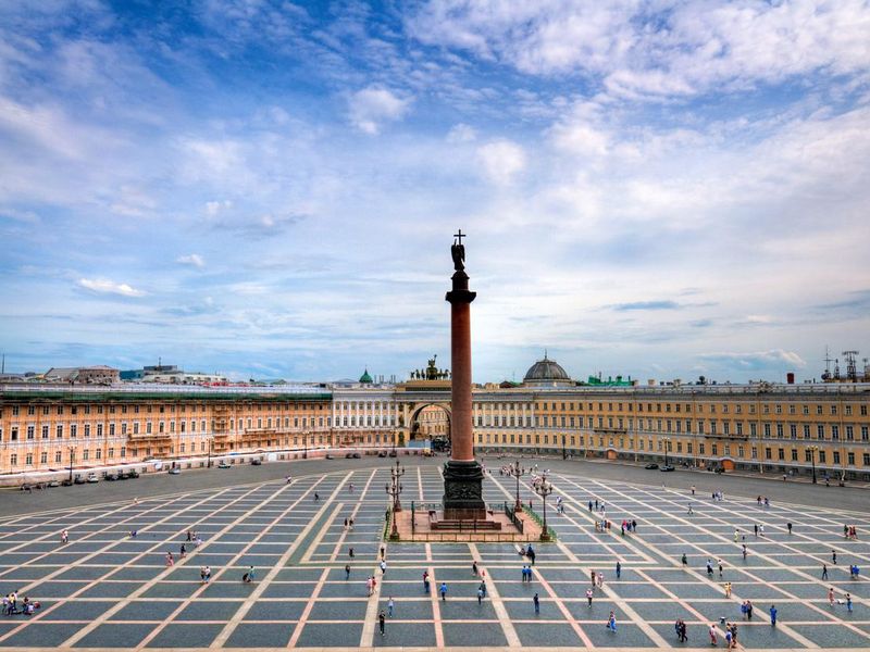 Alexander Column and Palace Square, St. Petersburg, Russia