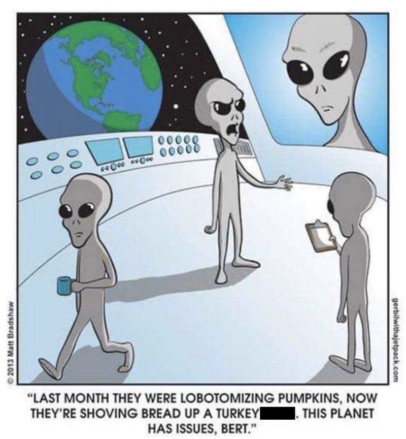 Alien Thanksgiving meme