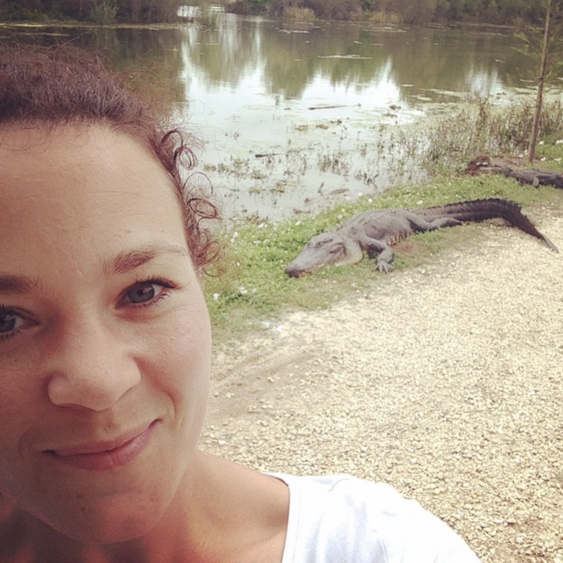 Alligator selfie