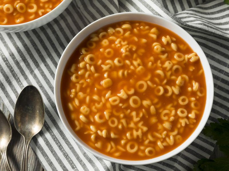 Alphabet Soup in Tomato Sauce