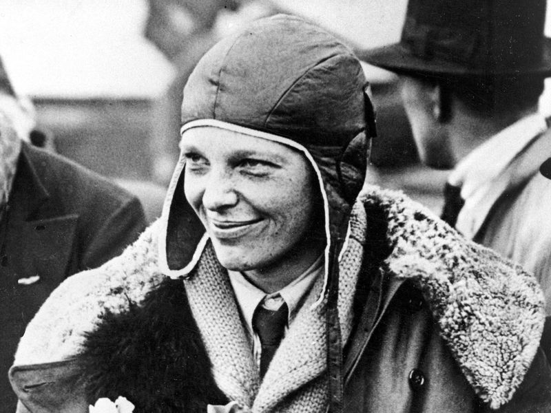 Amelia Earhart smiling
