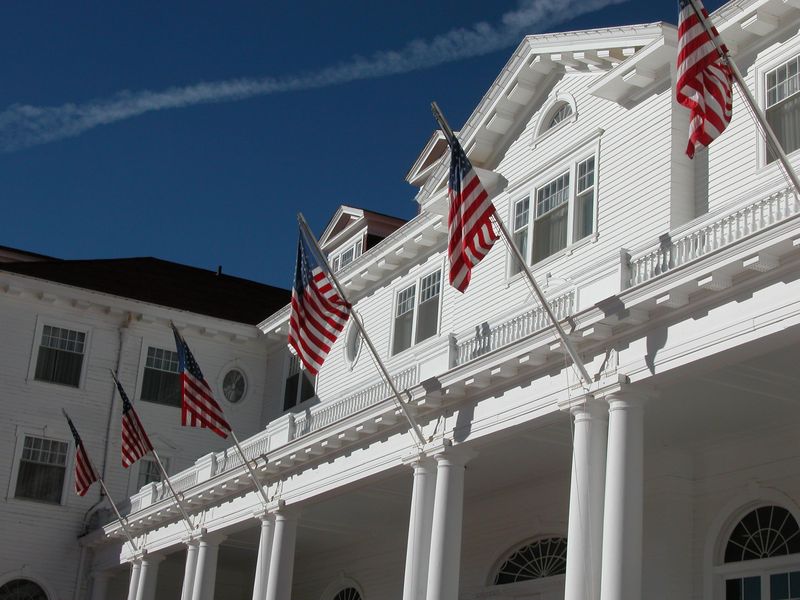 American Flags at the Stanely Hotel