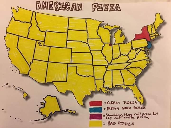 American pizza map