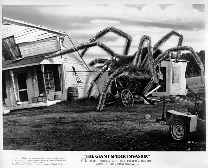 An ad for "The Giant Spider Invasion"