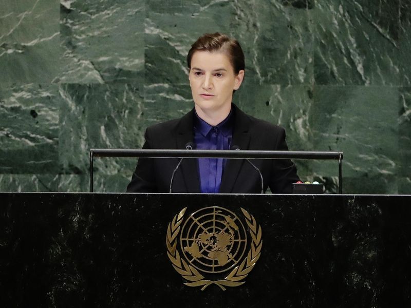 Ana Brnabic in 2018 at the 73rd United Nationas General Assembly