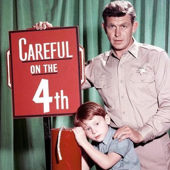 Andy Griffith and Ron Howard with a Fourth of July message