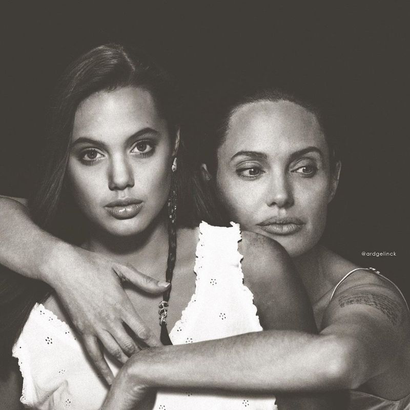 Angelina Jolie young and old
