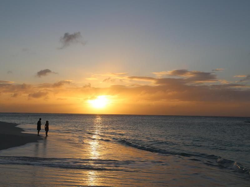 Anguilla beach at sunset