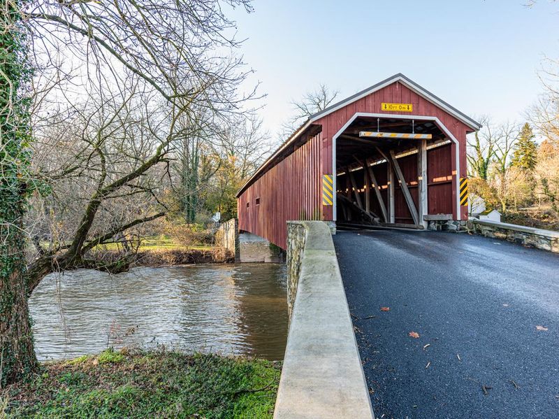 Approaching Hunsecker's Covered Bridge