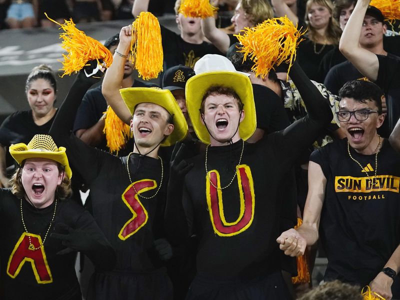 Arizona State student section at a football game