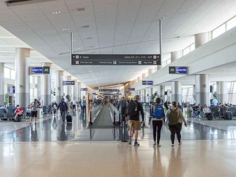 Arrival and departure gates at Salt Lake City International Airport