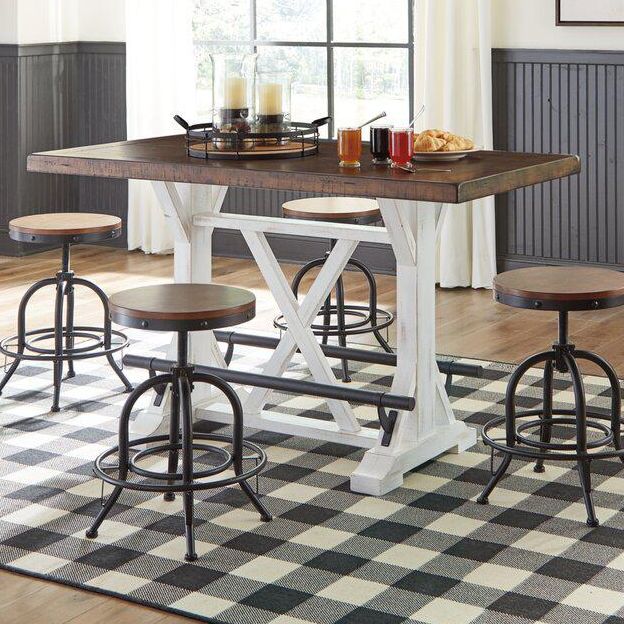 Ashley Valebeck Rustic Farmhouse 36" Counter Height Dining Table