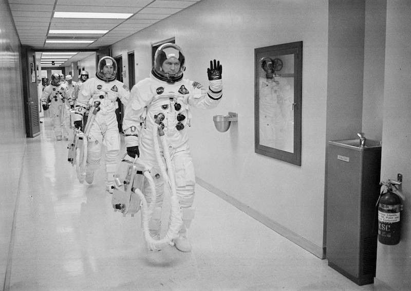 Astronauts in Project Gemini Spacesuit
