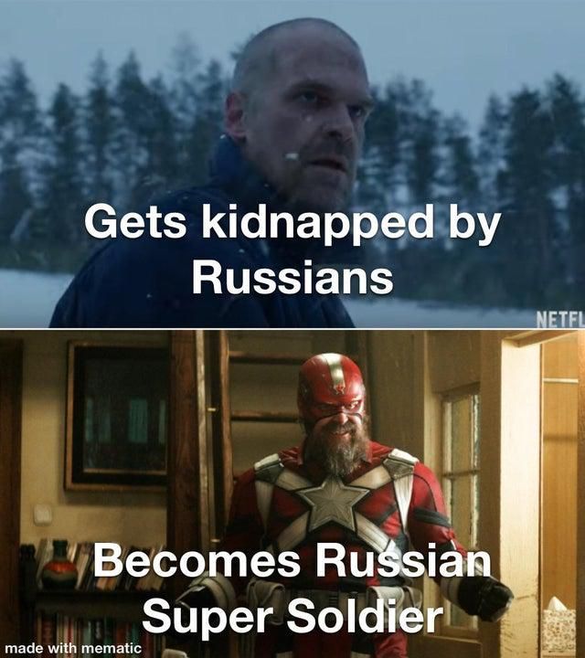 Avengers Stranger Things crossover meme