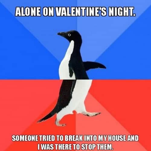 Awkward penguin Valentine's Day meme
