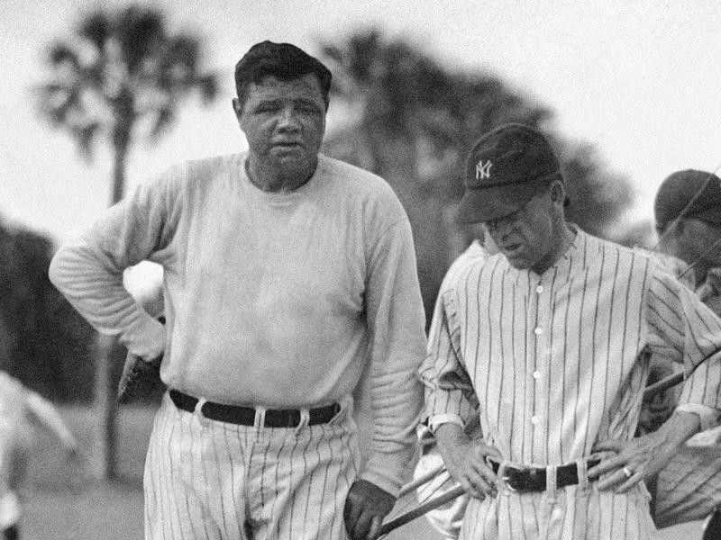 Babe Ruth and Miller Huggins
