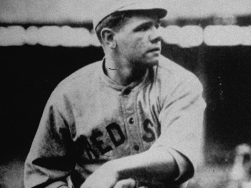 Babe Ruth with the Boston Red Sox in 1916