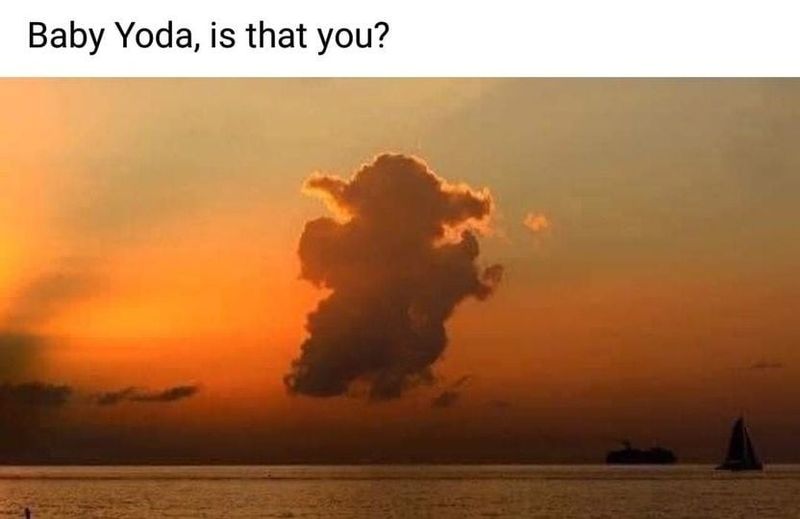 Baby Yoda cloud meme