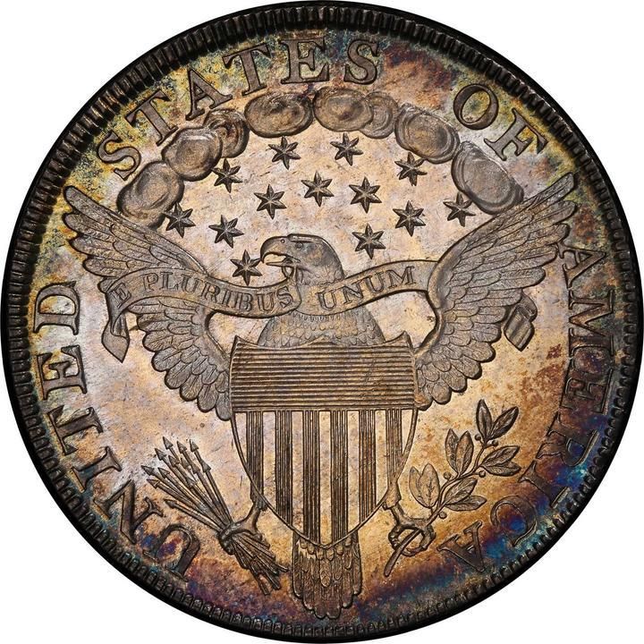 Back of 1801 Draped Bust Silver Dollar