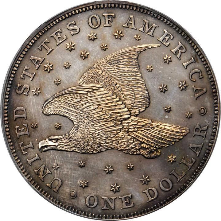Back of 1839 Gobrecht Silver Dollar Jud-88 Restrike