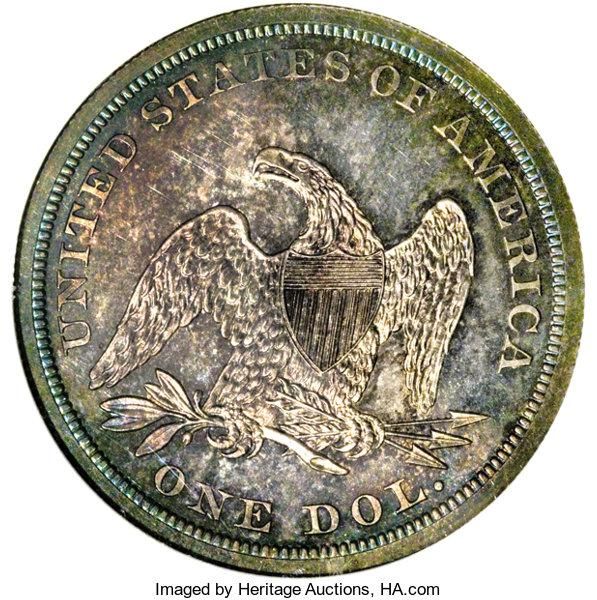 Back of 1845 Seated Liberty