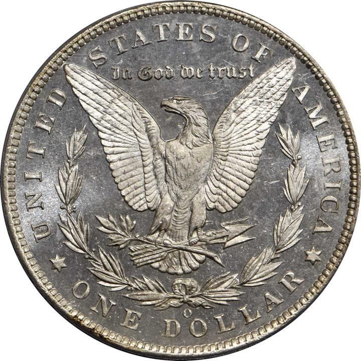 Back of 1886-O Morgan Silver Dollar