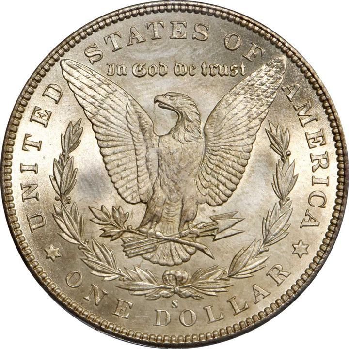 Back of 1896-S Morgan Silver Dollar