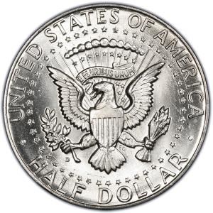 Back of a Kennedy half-dollar