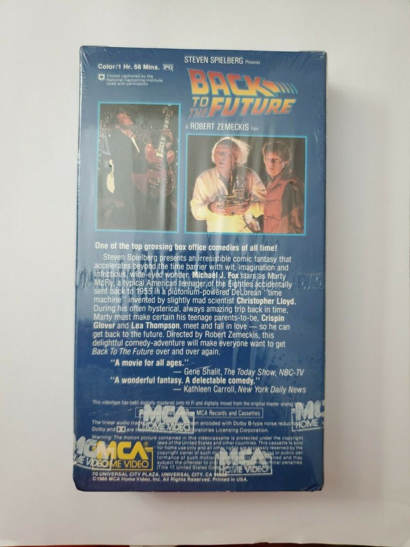 Back to the Future VHS box