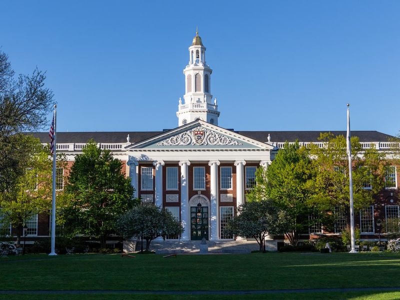 Baker Library on the Harvard Business School campus - Harvard University - Boston, Massachusetts