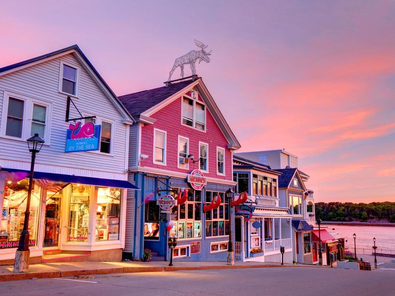 Bar Harbor, Maine main street shops