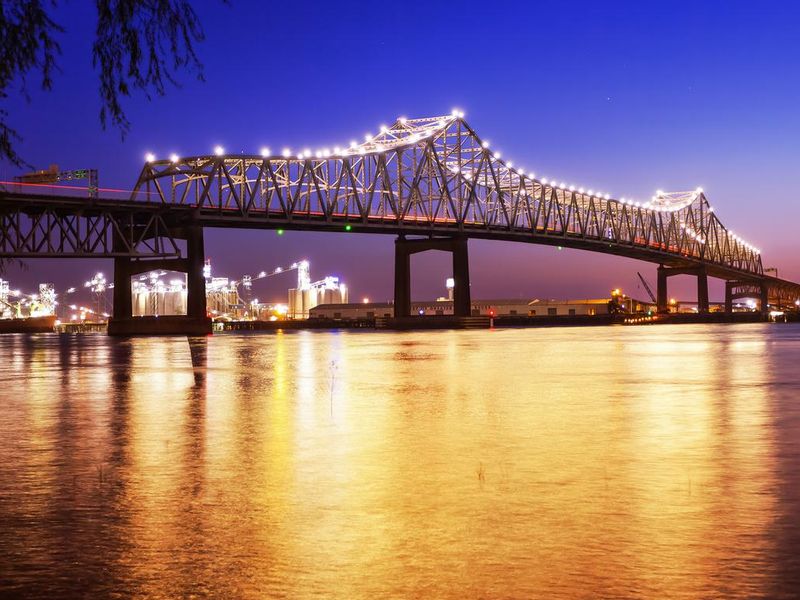 Baton Rouge Bridge Over Mississippi River