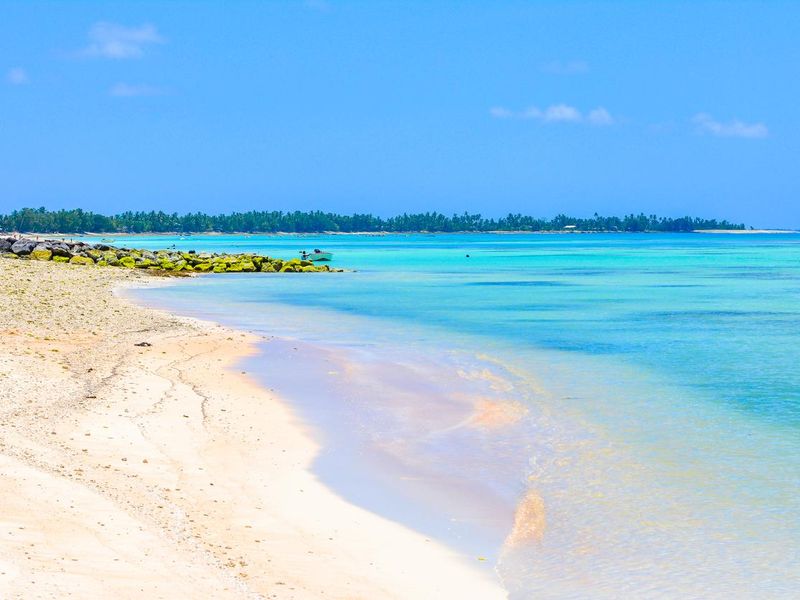 Beach on Tuvalu island