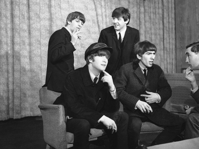 Beatles during an interview