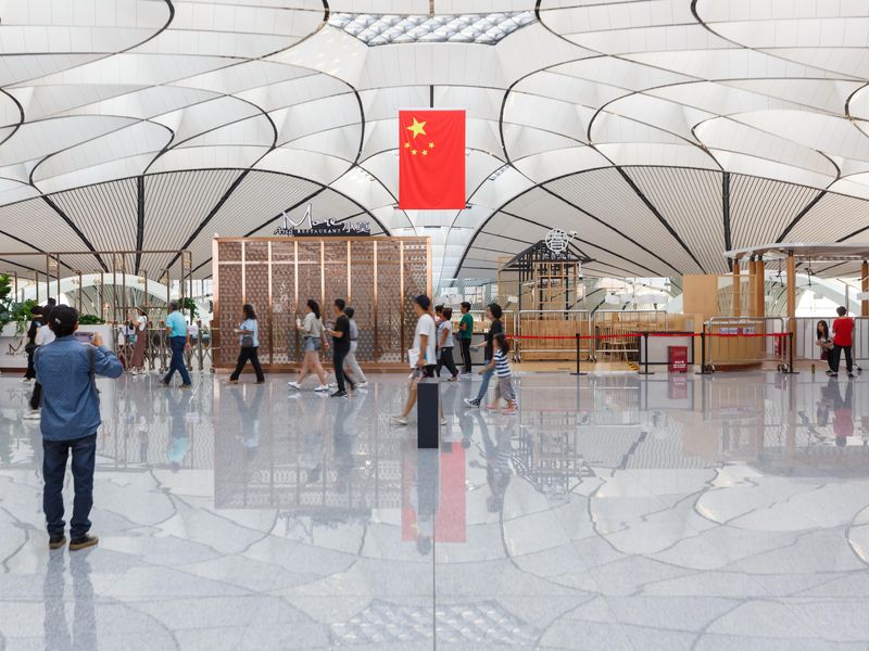 Beijing Daxing International Airport terminal in China