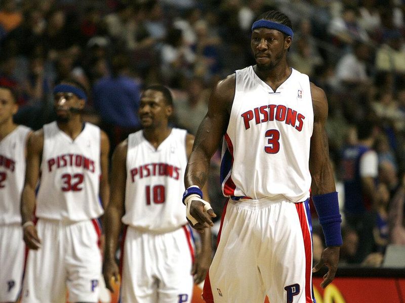 Ben Wallace with the Detroit Pistons