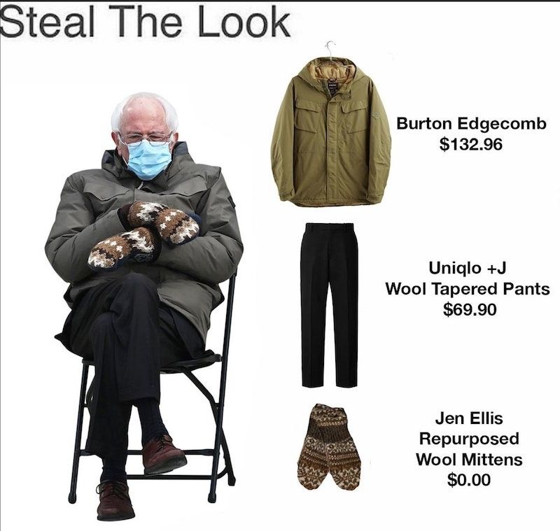Bernie Sanders' attire
